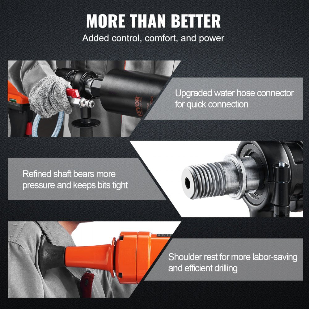 Z1Z-CF02-80 - 4in Handheld Concrete Drill with 5000W Motor and Dual Speed