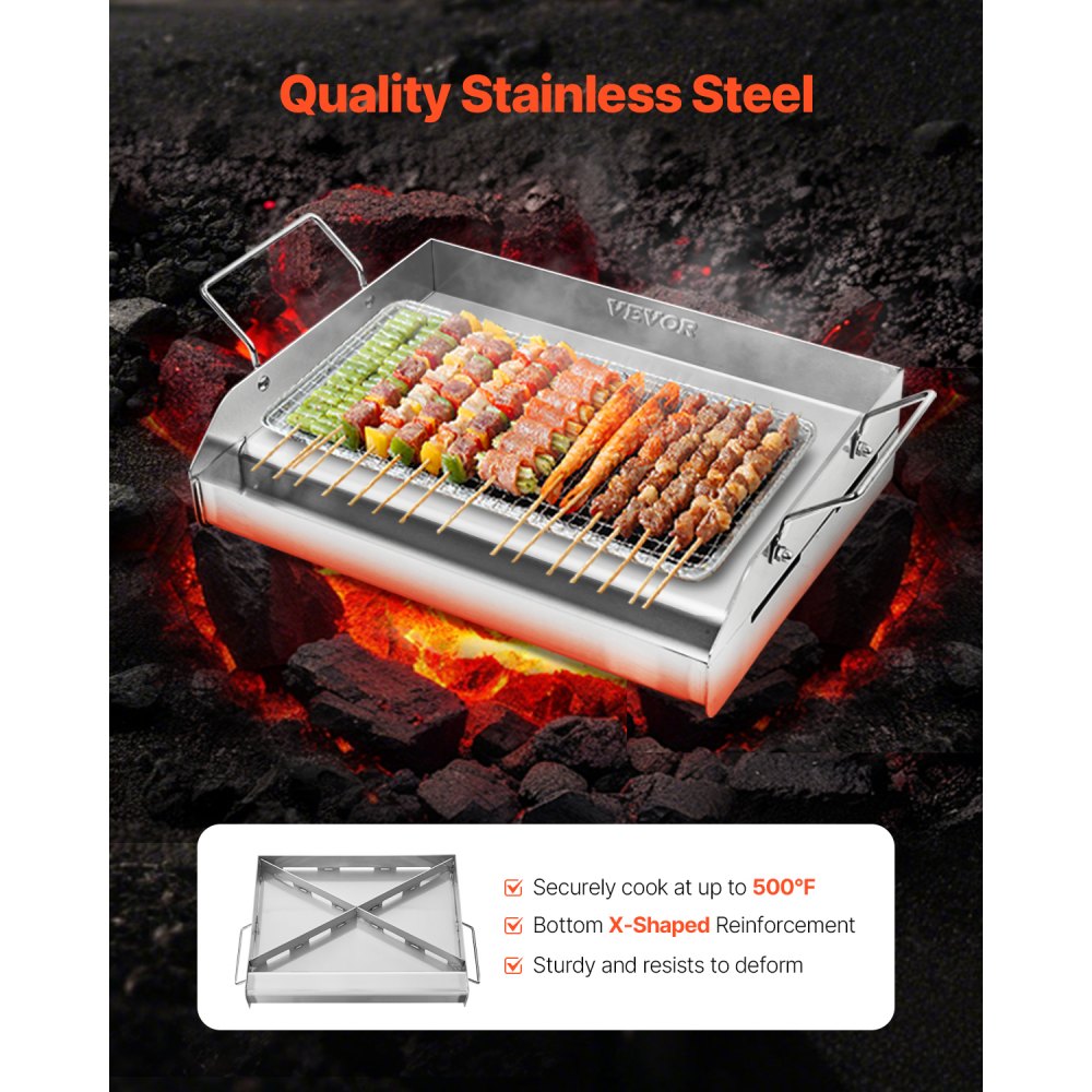 HH-SP010 - Durable Stainless Steel Griddle for Even Cooking Experience
