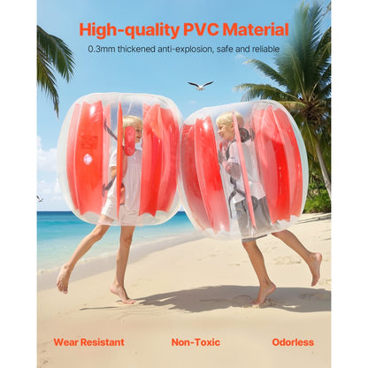 86004 - 2-Pack 3FT Waterproof Inflatable Bumper Balls with Handles