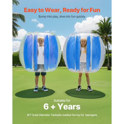 86005 - 2 Durable PVC 3FT Inflatable Bumper Balls with Handles