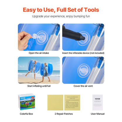 86005 - 2 Durable PVC 3FT Inflatable Bumper Balls with Handles