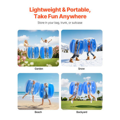 86005 - 2 Durable PVC 3FT Inflatable Bumper Balls with Handles