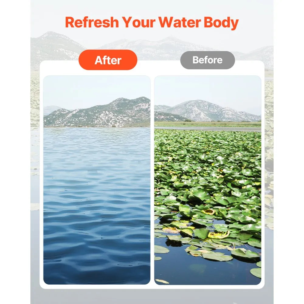 7849 - 32"x6.3" Heavy-Duty Aquatic Weed Rake with 30ft Rope