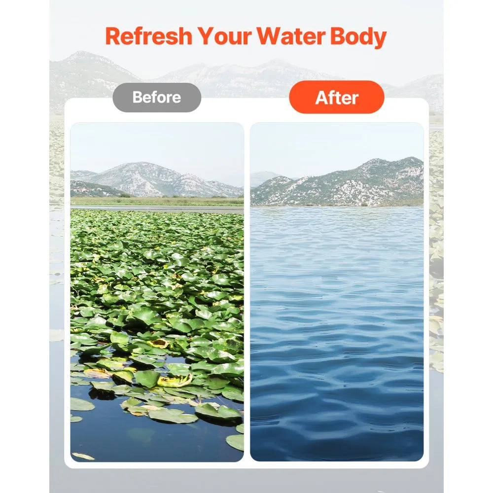 7847 - Durable 8.5" Aquatic Weed Rake with 30ft Rope and Net Bag