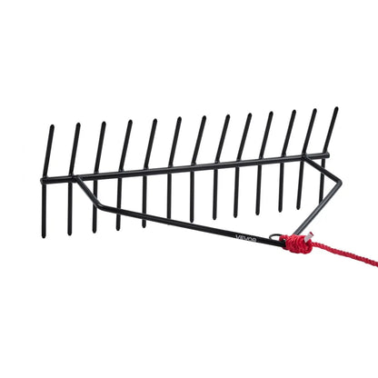 7847 - Durable 8.5" Aquatic Weed Rake with 30ft Rope and Net Bag