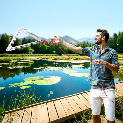 7867 - Stainless Steel Aquatic Rake with 9m Rope for Easy Weeding