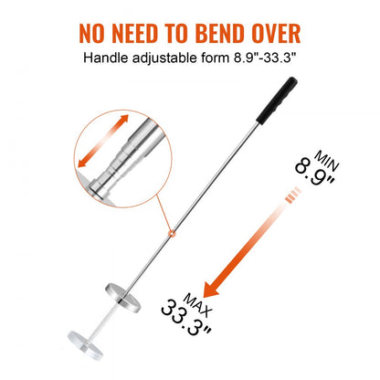 QJ8010 - 8.3-33.3in Telescoping Magnetic Sweeper for Metal Pickup