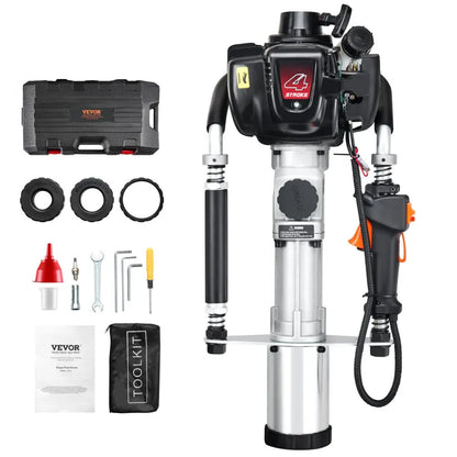 JH-65 - VEVOR 37.77cc Gas-Powered Pile Driver with Interchangeable Heads