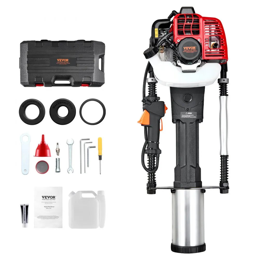 JH-95 - 52cc Gas Pile Driver with 3 Sleeves & Anti-Slip Handle