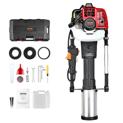 JH-95 - 52cc Gas Pile Driver with 3 Sleeves & Anti-Slip Handle