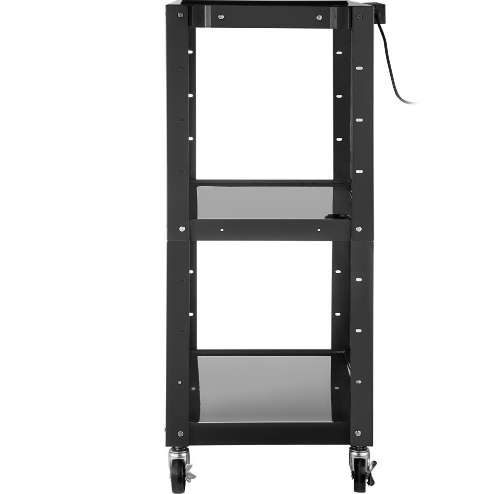SCTCAV-S7 - Heavy-Duty 24" Steel AV Cart with Height Adjustability