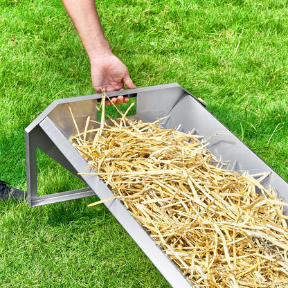 T1098 - 45" Galvanized Steel 22 Gallon Livestock Trough Feeder