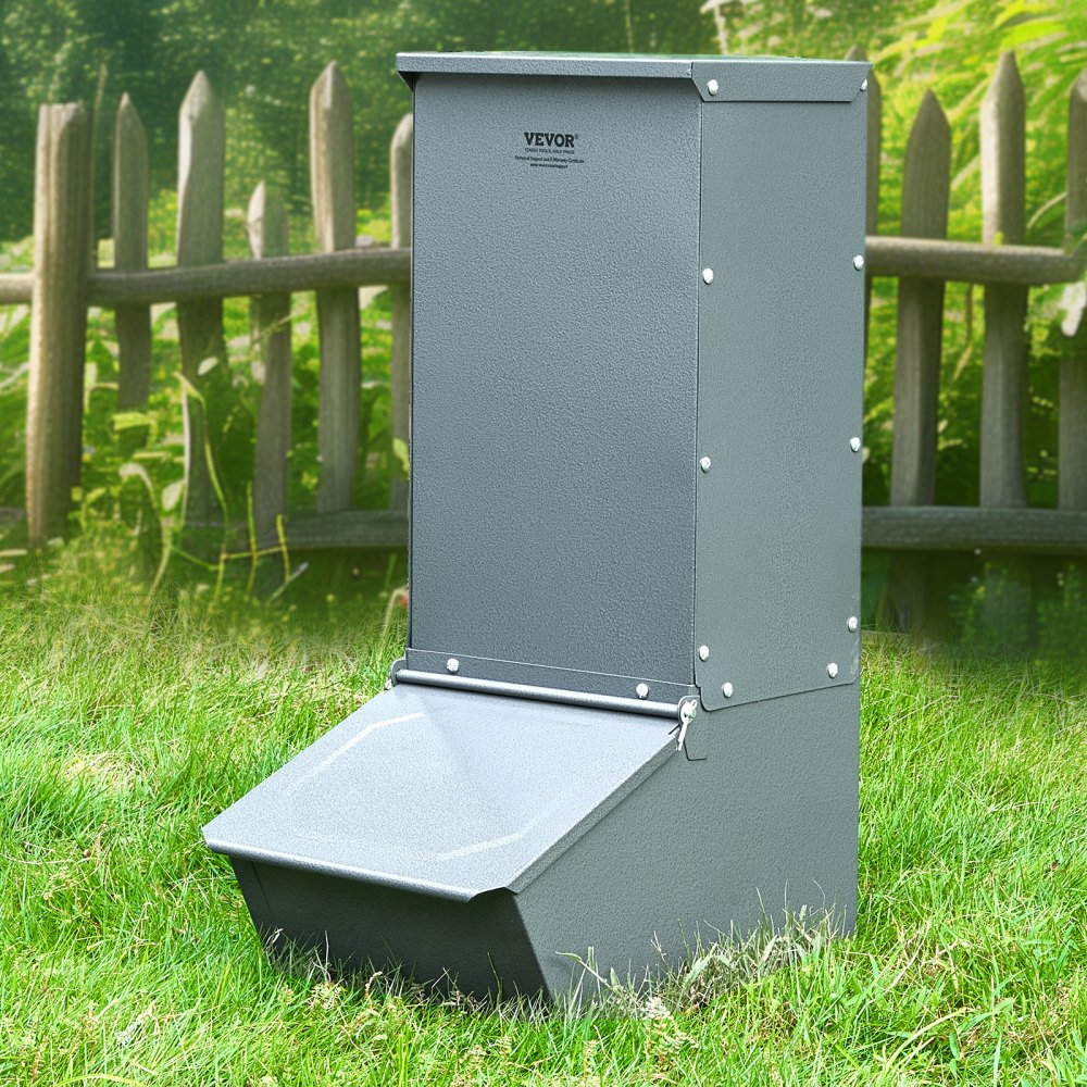 T1090 - 2.2 Bushel Galvanized Steel Hog Feeder for 5 Pigs