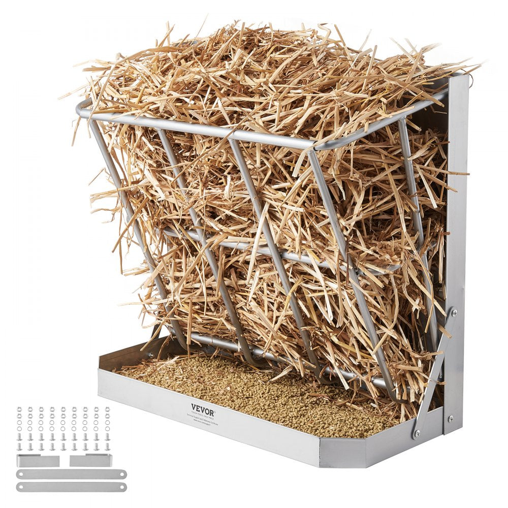 T1095 - 21 Gallon Wall-Mounted Goat Feeder for 5 Goats, Steel Construction