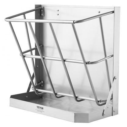 T1095 - 21 Gallon Wall-Mounted Goat Feeder for 5 Goats, Steel Construction