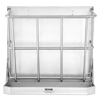 T1095 - 21 Gallon Wall-Mounted Goat Feeder for 5 Goats, Steel Construction