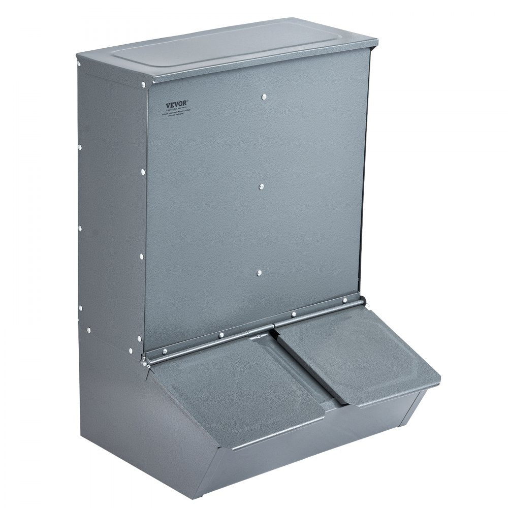 T1091 - Durable 3.7 Bushel Galvanized Steel Hog Feeder for 8 Pigs
