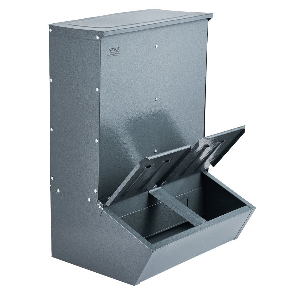 T1091 - Durable 3.7 Bushel Galvanized Steel Hog Feeder for 8 Pigs
