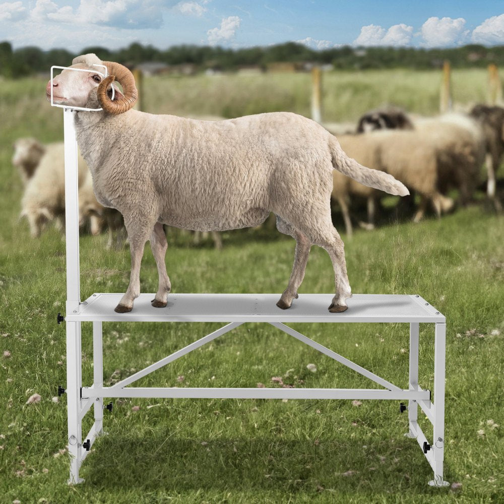 SCJ002-W - VEVOR 47x23" Goat Stand, 500lbs Capacity, Adjustable Height 21"-33"