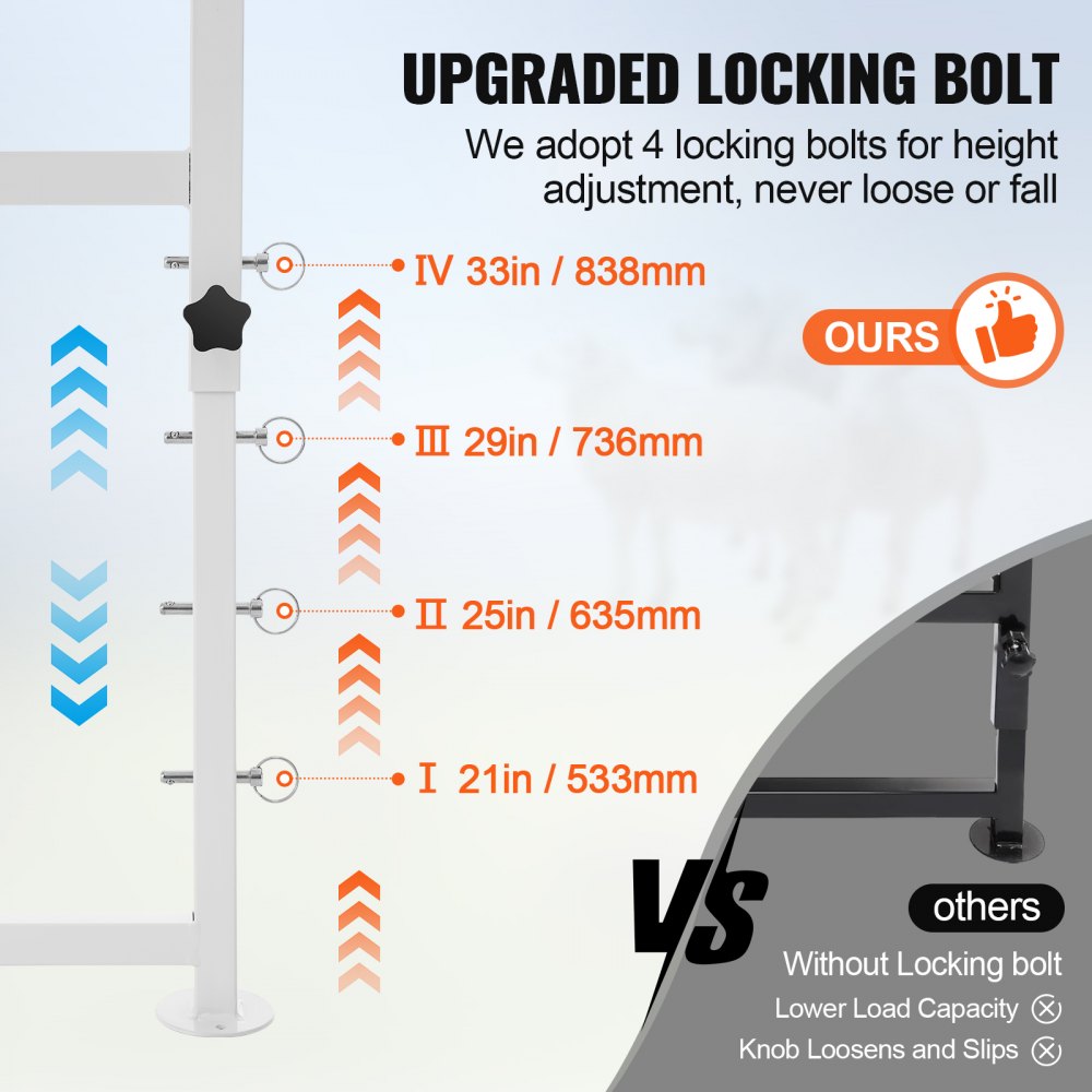 SCJ003-W - Heavy-Duty Goat & Sheep Stand for Hoof Trimming, 51x23 Inch
