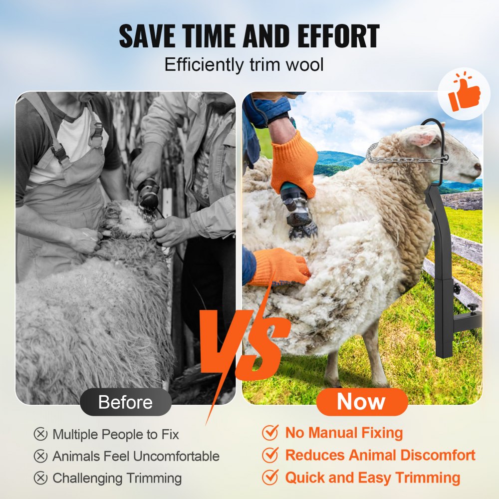 SCJ001 - VEVOR Adjustable Goat & Sheep Trimming Stand for Hoof Care