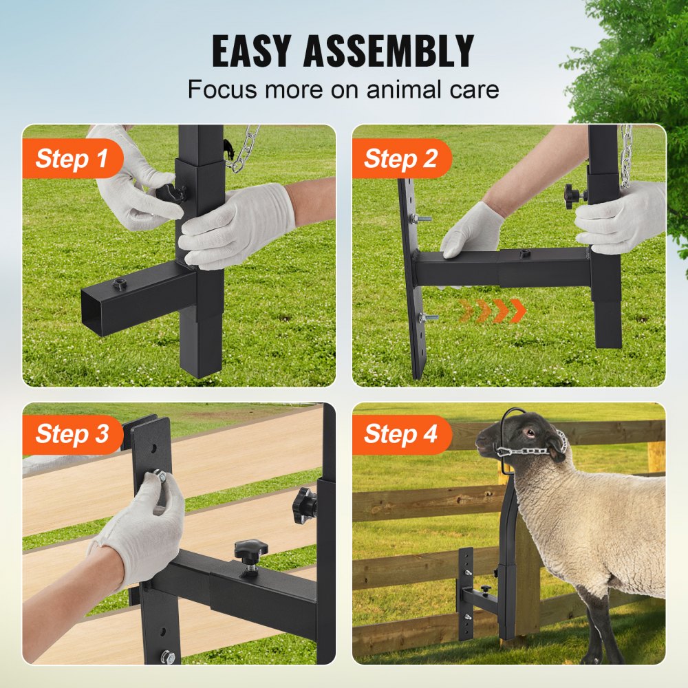 SCJ001 - VEVOR Adjustable Goat & Sheep Trimming Stand for Hoof Care