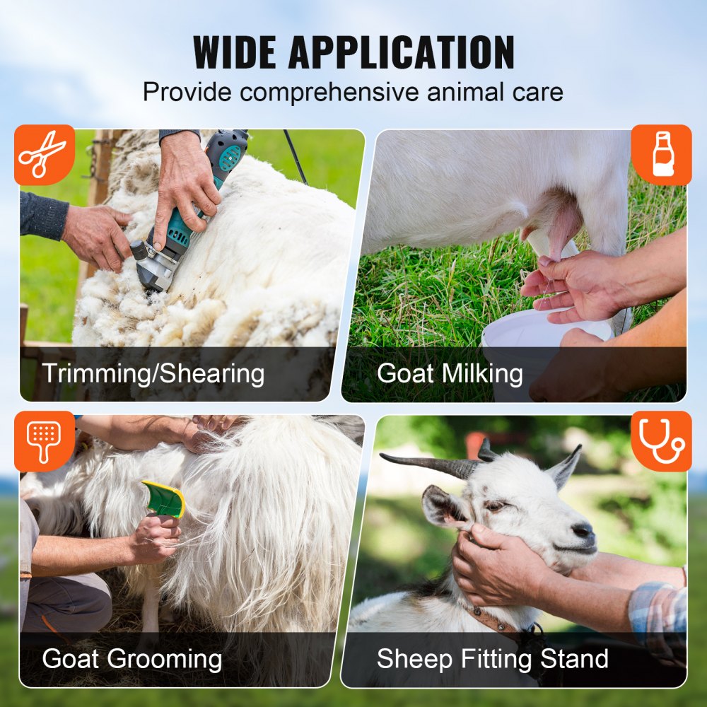 SCJ001 - VEVOR Adjustable Goat & Sheep Trimming Stand for Hoof Care