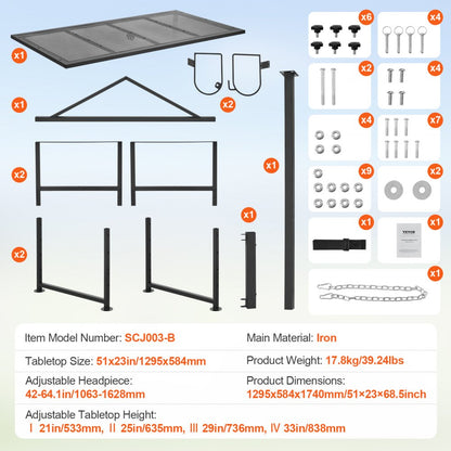 SCJ003-B - Adjustable 51"x23" Goat & Sheep Stand for Easy Shearing