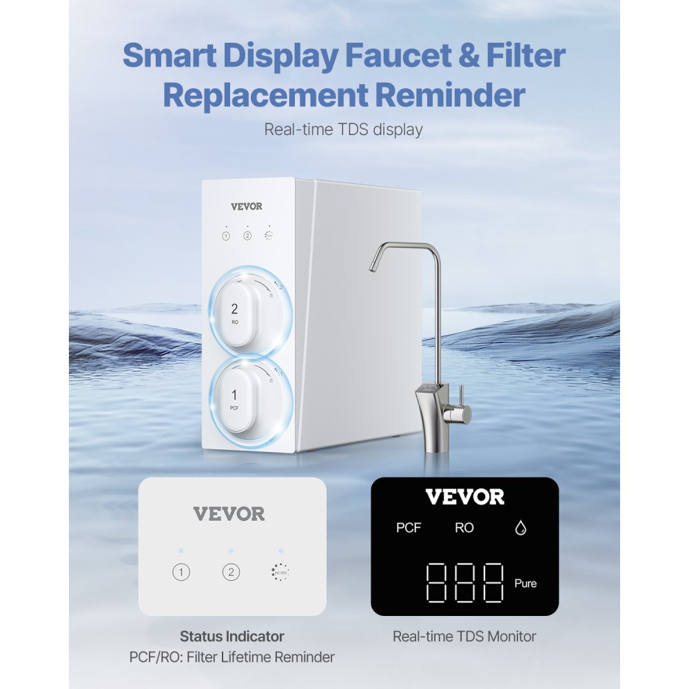 SS-003 - 600 GPD Tankless RO System with 8-Stage Filtration