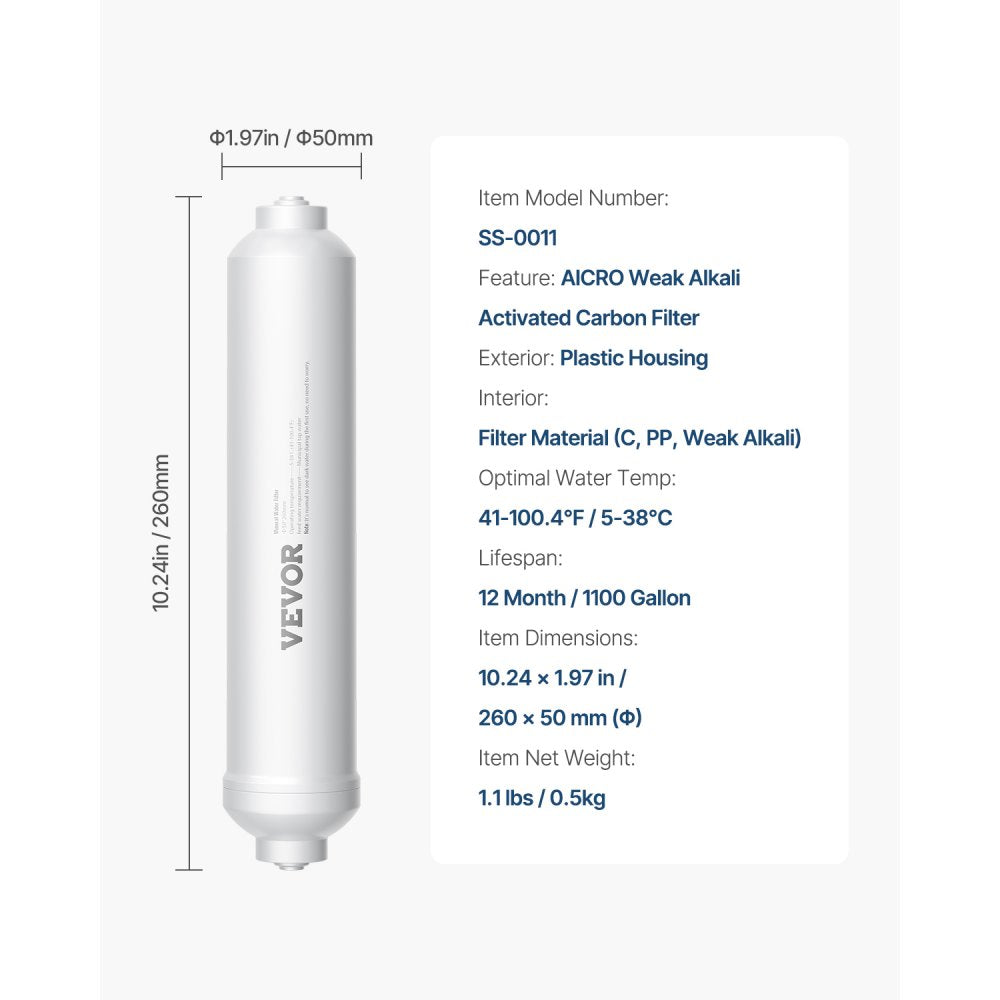 SS-0011 - Under Sink Alkaline Water Filter with Quick Connect Installation