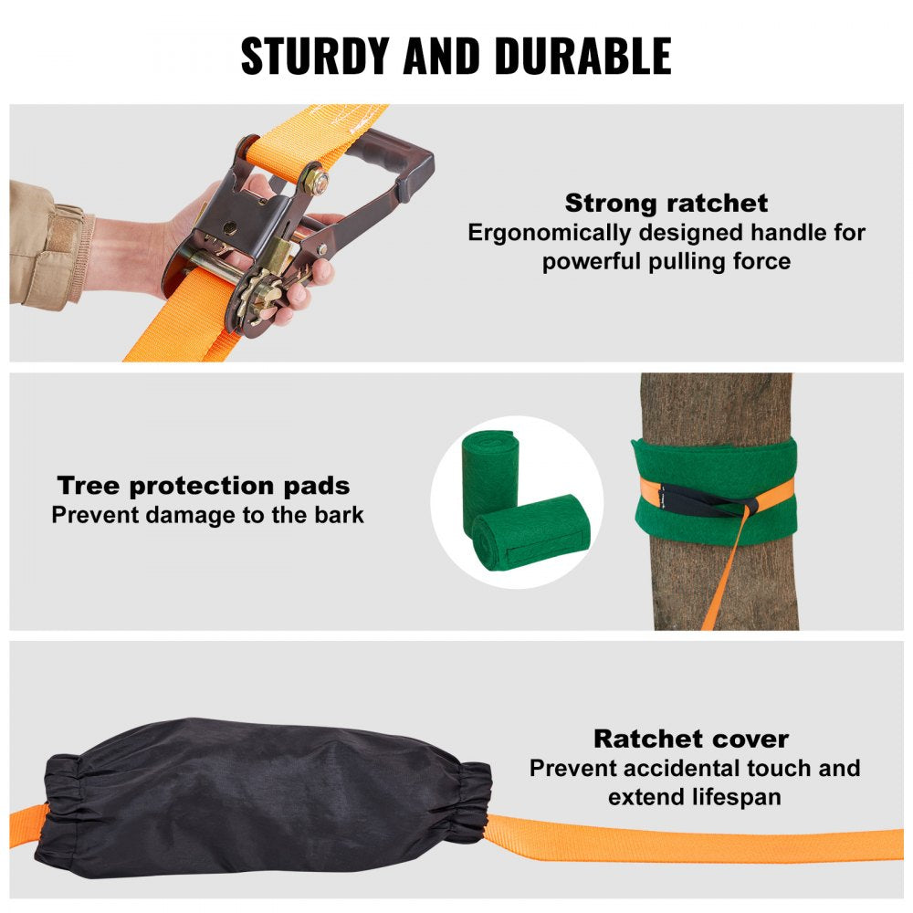 Pr-03-60 - 61ft VEVOR Slackline Kit for Family Fun and Balance Training