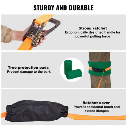 Pr-03-60 - 61ft VEVOR Slackline Kit for Family Fun and Balance Training