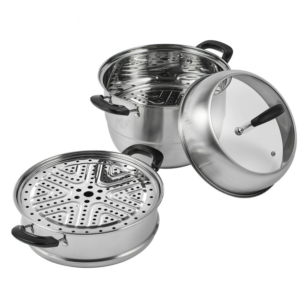 010384540794 - 11in Stainless Steel Steamer Set with 8.5QT Stock Pot