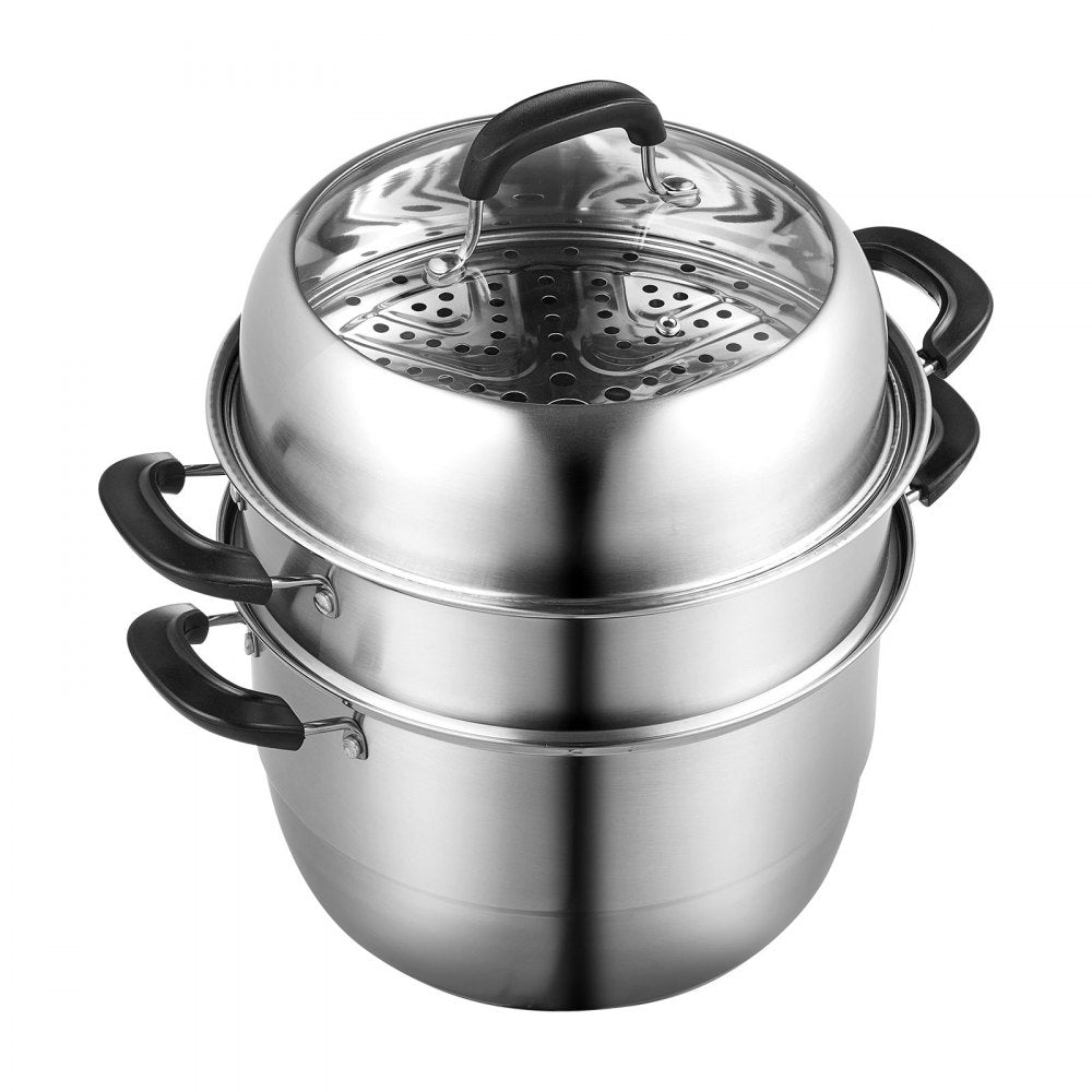 010384540794 - 11in Stainless Steel Steamer Set with 8.5QT Stock Pot