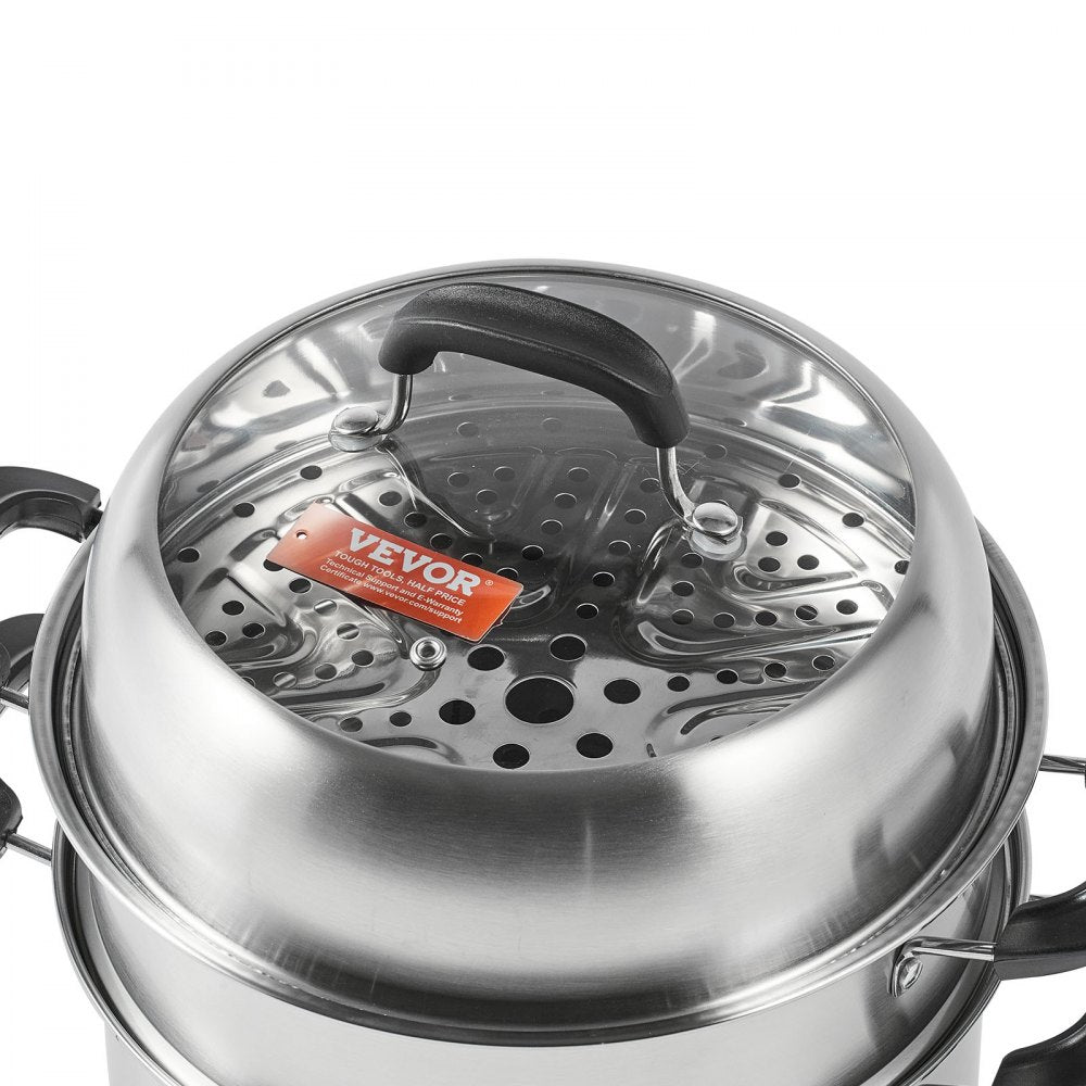 010384540794 - 11in Stainless Steel Steamer Set with 8.5QT Stock Pot