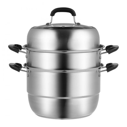 010384540794 - 11in Stainless Steel Steamer Set with 8.5QT Stock Pot