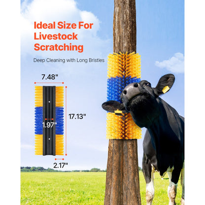 FL-CBB001 - Durable Livestock Scratching Brush with 17.1 in Bristles for Itch Relief