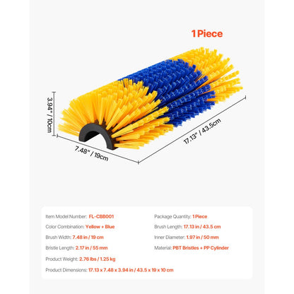 FL-CBB001 - Durable Livestock Scratching Brush with 17.1 in Bristles for Itch Relief