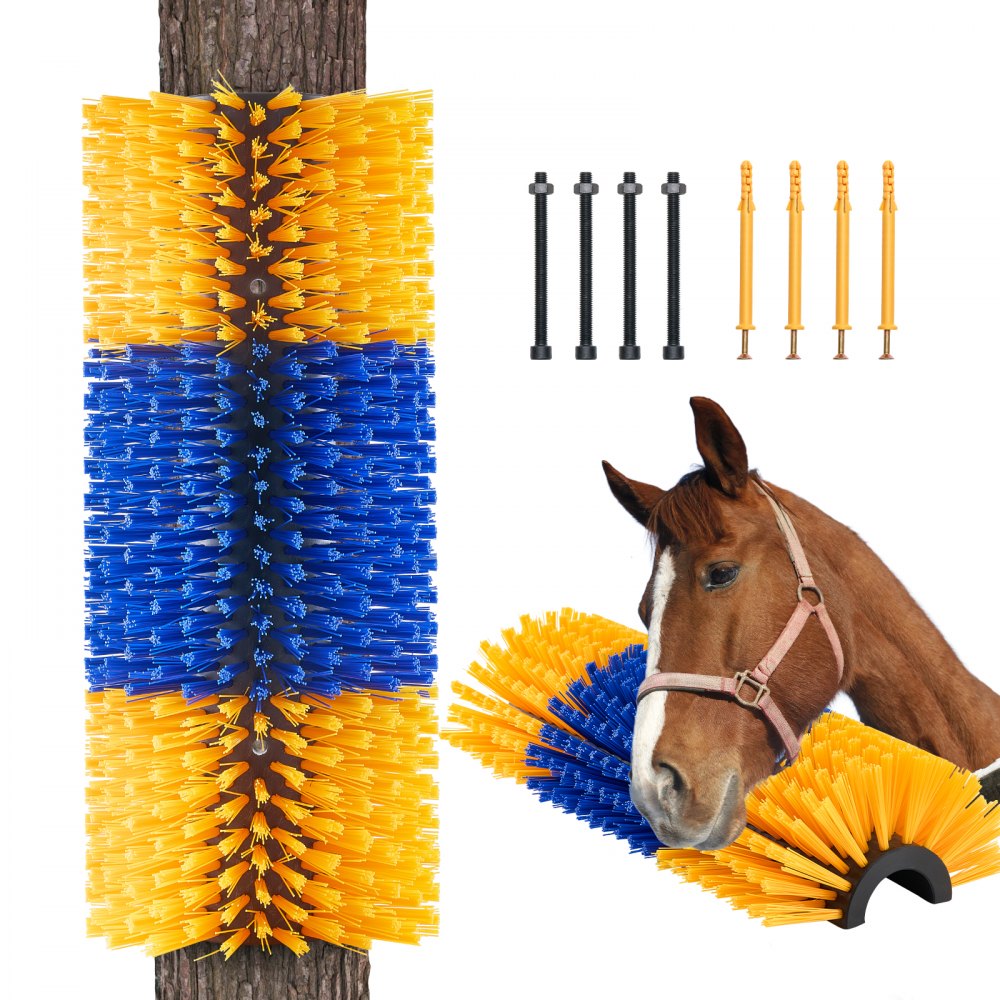 FL-CBB001 - Durable Livestock Scratching Brush with 17.1 in Bristles for Itch Relief