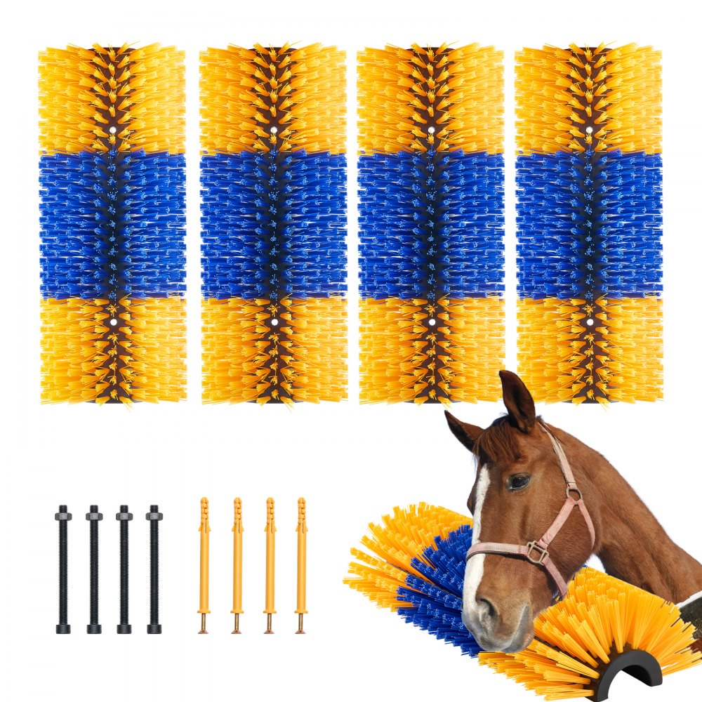 FL-CBB004 - Sturdy Livestock Scratch Brush, 17.1" - Soft Bristles for Grooming