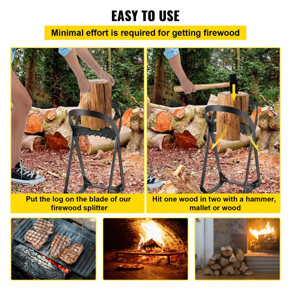 HR-PC - Portable Q235 Steel Log Splitter for 8" Diameter Logs