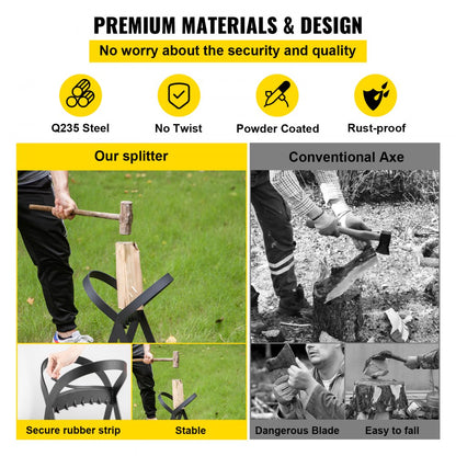 HR-PC - Portable Q235 Steel Log Splitter for 8" Diameter Logs