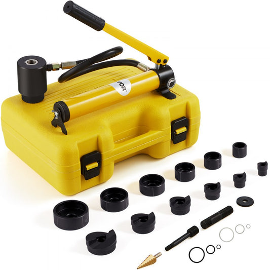 SYK-8B-1 - 10 Ton Hydraulic Hole Punch Kit with 6 Durable Dies