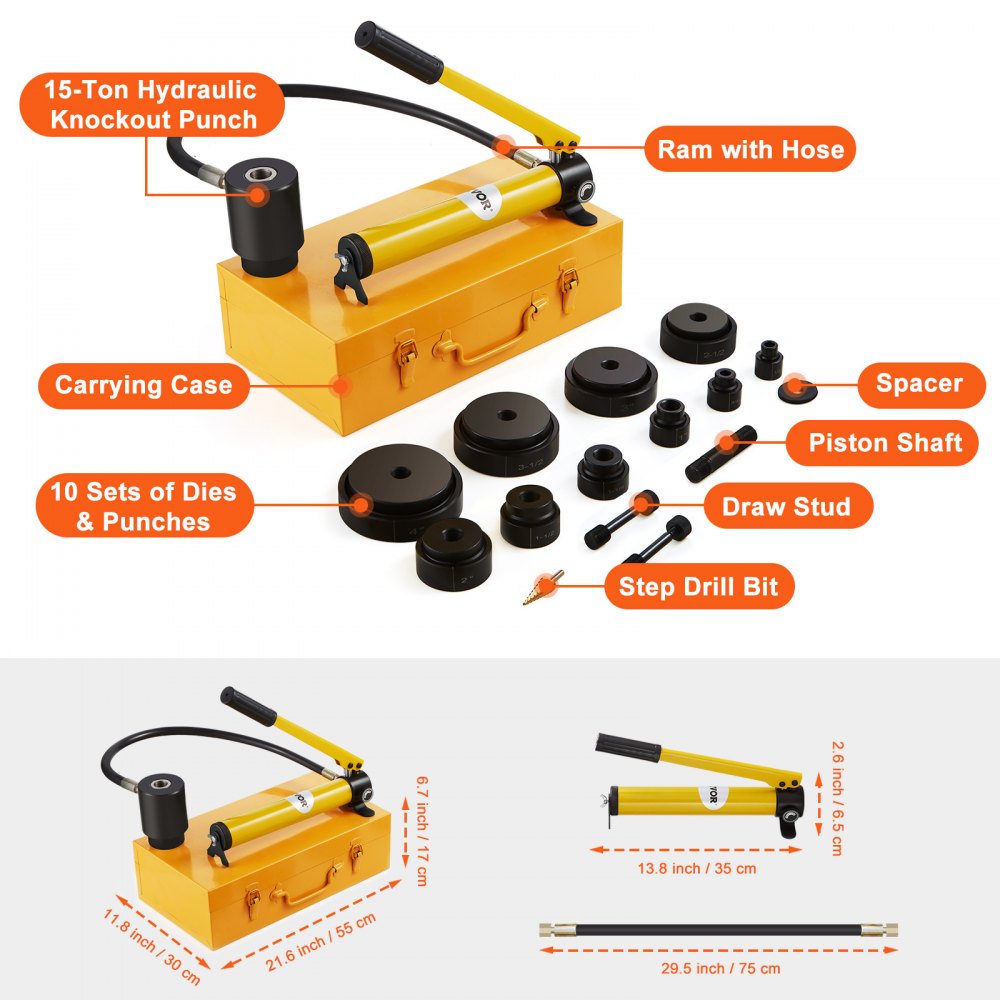 SYK-15-10 - Hydraulic Punch Kit for 1/2" to 4" Clean Holes
