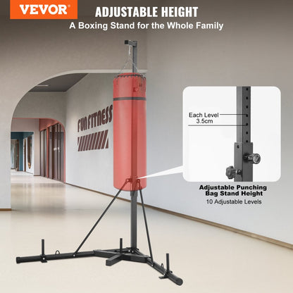 ssshksdj-a - Adjustable Heavy Bag Stand, 400 lbs Capacity, Iron Frame