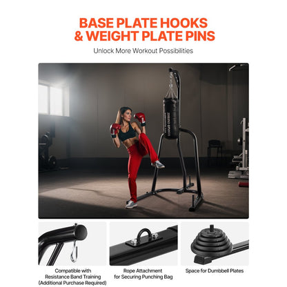 ssshksdj-b - Heavy-Duty Carbon Steel Punching Bag Frame with Stability Features