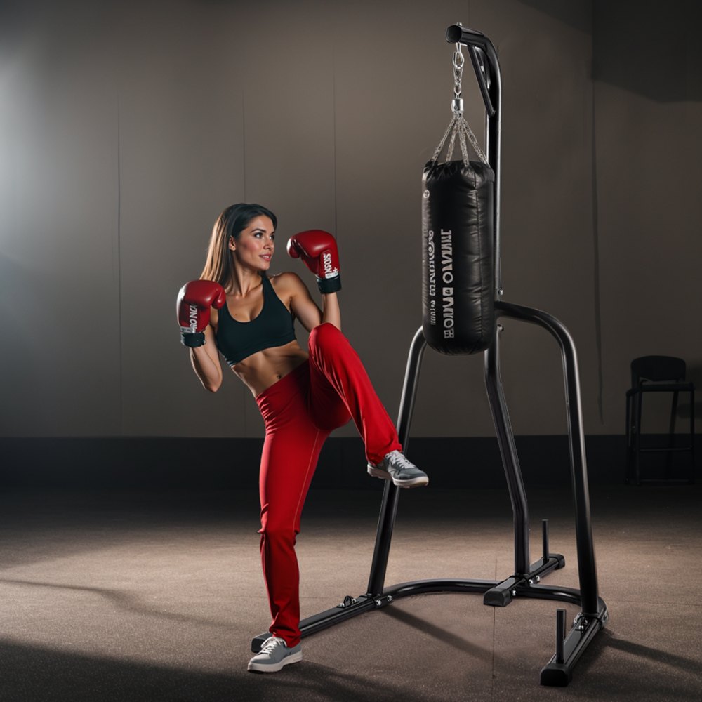 ssshksdj-b - Heavy-Duty Carbon Steel Punching Bag Frame with Stability Features