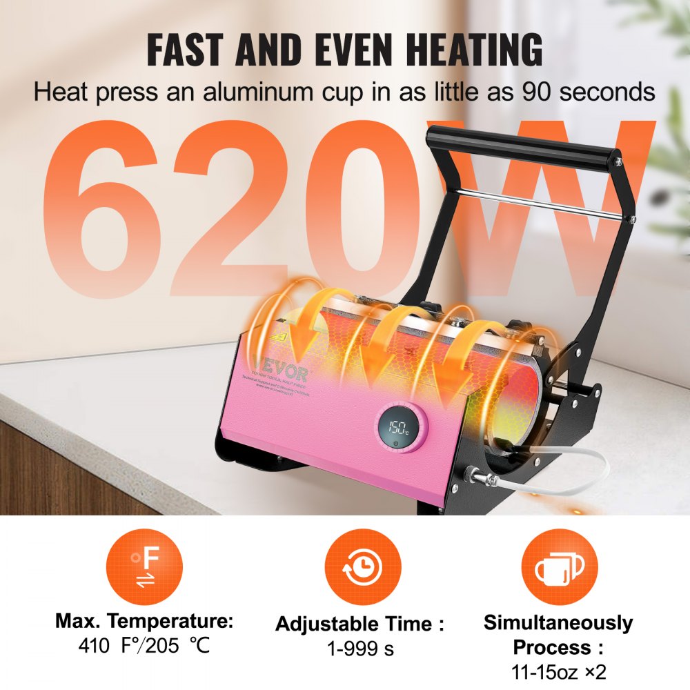 F270 - Versatile Mug Heat Press for 11-30oz Tumblers