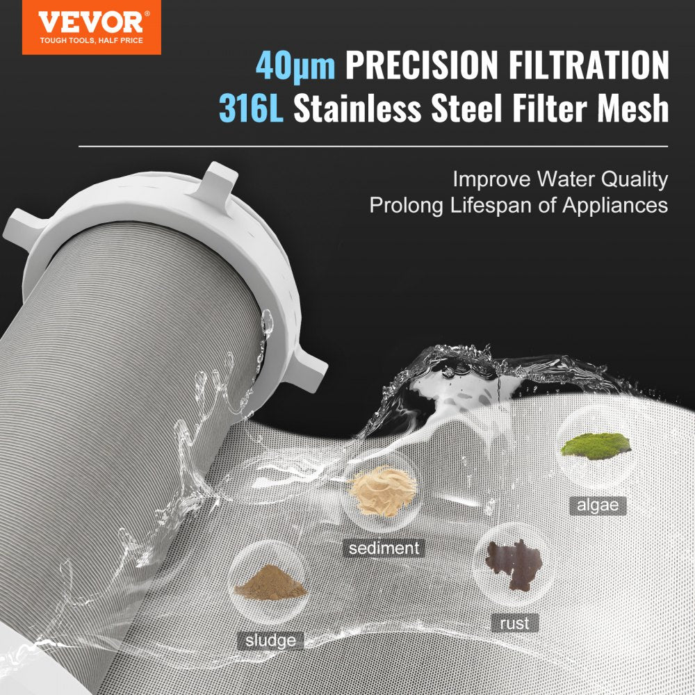 BSK-T2-N12-N - VEVOR 40 Micron Spin Down Filter for Pristine Water Quality
