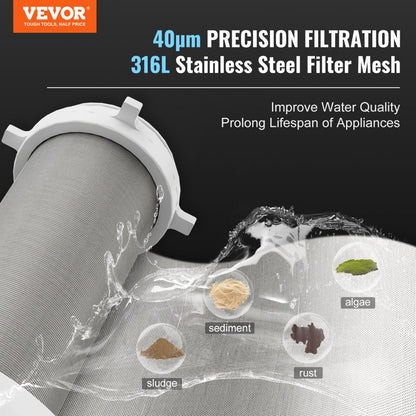 BSK-T2-N12-N - VEVOR 40 Micron Spin Down Filter for Pristine Water Quality